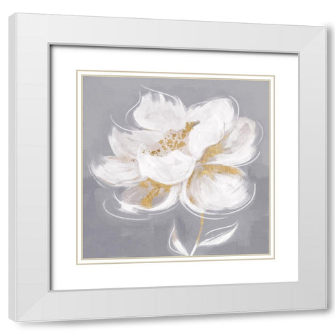 Divine Bloom White Modern Wood Framed Art Print with Double Matting by Blue, Nina