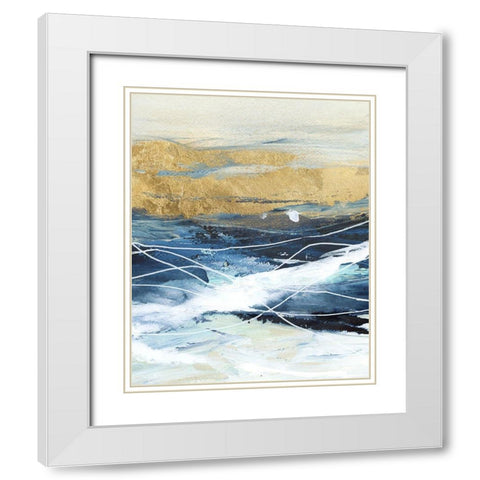 Like a Storm White Modern Wood Framed Art Print with Double Matting by Blue, Nina