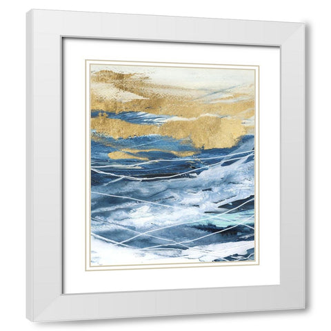 Like a Storm II White Modern Wood Framed Art Print with Double Matting by Blue, Nina