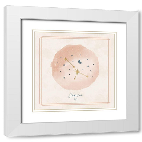 Cancer White Modern Wood Framed Art Print with Double Matting by Blue, Nina