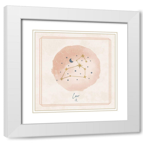 Leo White Modern Wood Framed Art Print with Double Matting by Blue, Nina