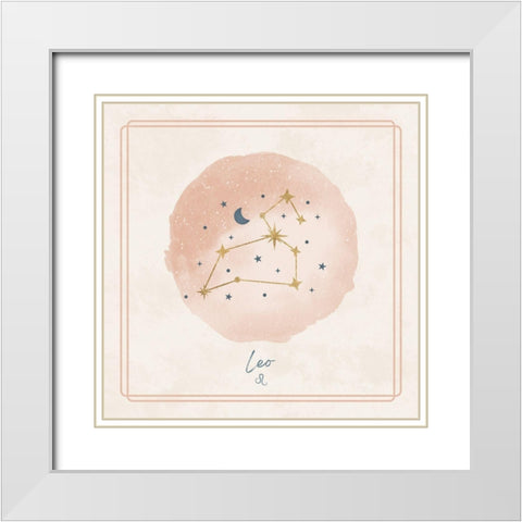 Leo White Modern Wood Framed Art Print with Double Matting by Blue, Nina