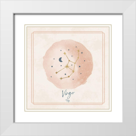 Virgo White Modern Wood Framed Art Print with Double Matting by Blue, Nina