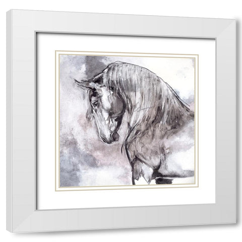 Reflecting White Modern Wood Framed Art Print with Double Matting by Blue, Nina