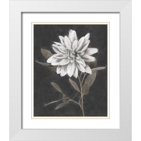 Fable Lotus  White Modern Wood Framed Art Print with Double Matting by Blue, Nina