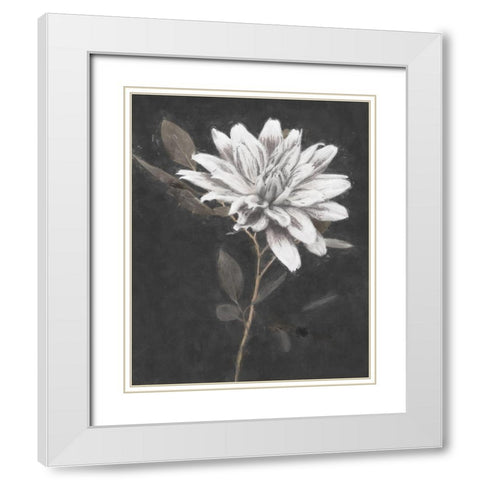 Fable Lotus 2 White Modern Wood Framed Art Print with Double Matting by Blue, Nina