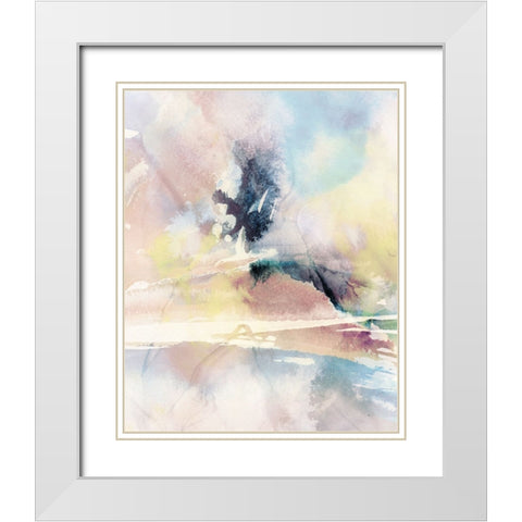 Celestial Ink II White Modern Wood Framed Art Print with Double Matting by Blue, Nina