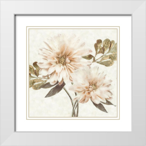Delicate II White Modern Wood Framed Art Print with Double Matting by Blue, Nina