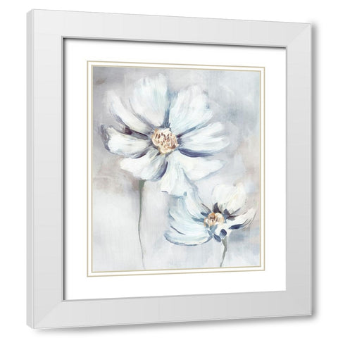 Wash of Color White Modern Wood Framed Art Print with Double Matting by Blue, Nina