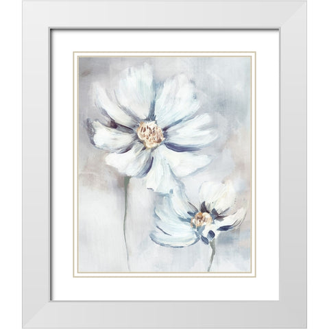 Wash of Color White Modern Wood Framed Art Print with Double Matting by Blue, Nina