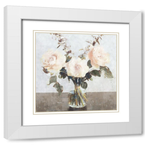 Euphoria Bouquet White Modern Wood Framed Art Print with Double Matting by Blue, Nina