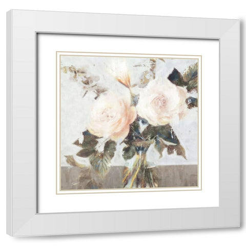 Euphoria Bouquet II White Modern Wood Framed Art Print with Double Matting by Blue, Nina