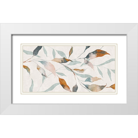 Summer Botanical White Modern Wood Framed Art Print with Double Matting by Blue, Nina