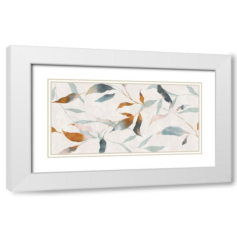 Summer Botanical II White Modern Wood Framed Art Print with Double Matting by Blue, Nina