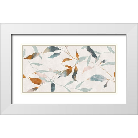 Summer Botanical II White Modern Wood Framed Art Print with Double Matting by Blue, Nina