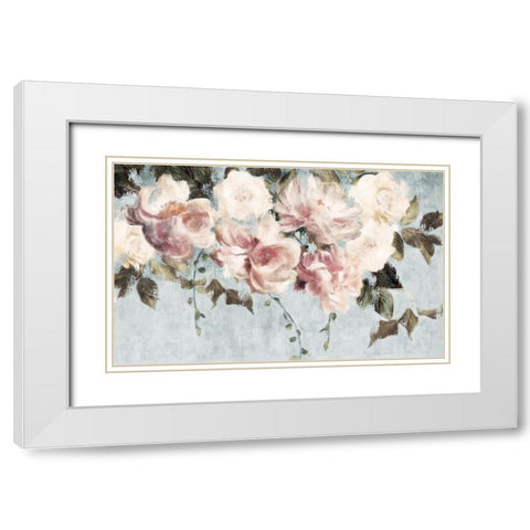 Hanging Country Blooms White Modern Wood Framed Art Print with Double Matting by Blue, Nina