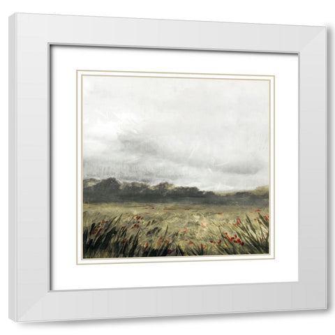 Moody Landscape II White Modern Wood Framed Art Print with Double Matting by Blue, Nina