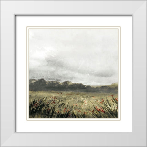 Moody Landscape II White Modern Wood Framed Art Print with Double Matting by Blue, Nina