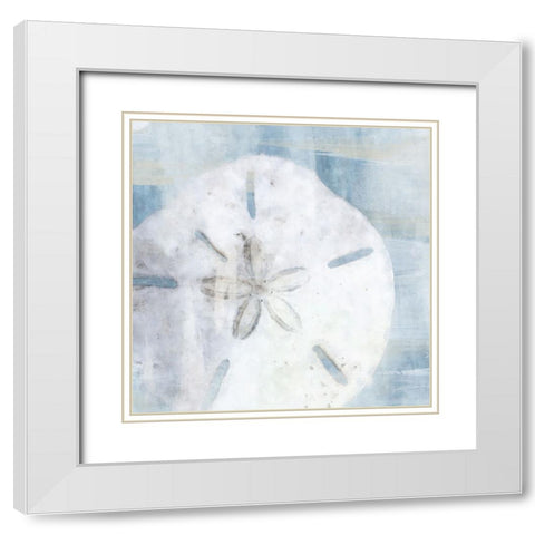 Sand Dollar II White Modern Wood Framed Art Print with Double Matting by Blue, Nina
