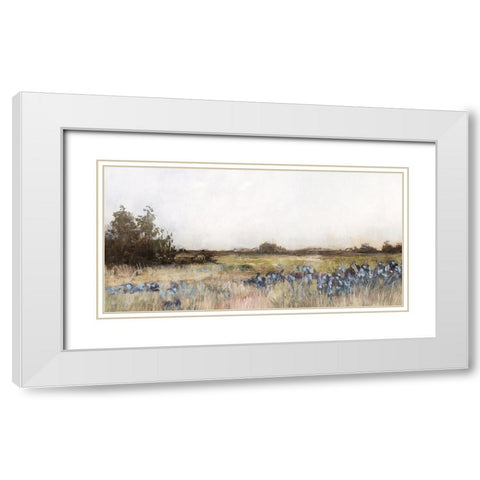 Moody Field III White Modern Wood Framed Art Print with Double Matting by Blue, Nina