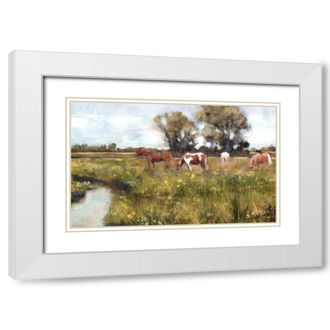 Lazy Day White Modern Wood Framed Art Print with Double Matting by Blue, Nina