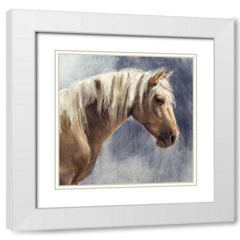Golden Boy White Modern Wood Framed Art Print with Double Matting by Blue, Nina