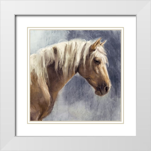 Golden Boy White Modern Wood Framed Art Print with Double Matting by Blue, Nina