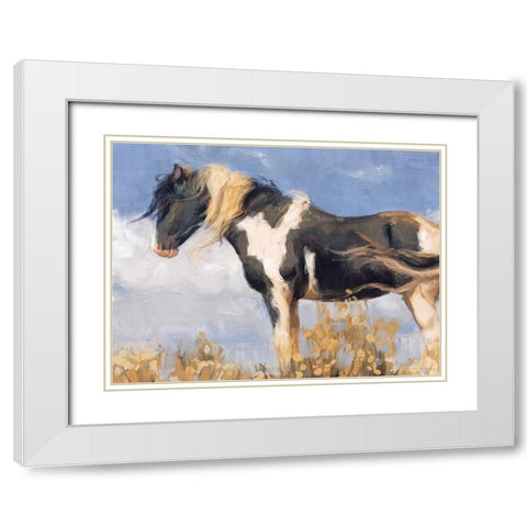 Windswept White Modern Wood Framed Art Print with Double Matting by Blue, Nina