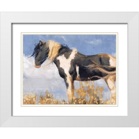Windswept White Modern Wood Framed Art Print with Double Matting by Blue, Nina