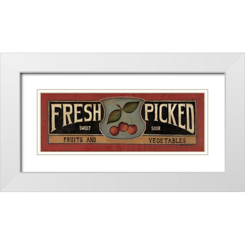 Fresh Picked White Modern Wood Framed Art Print with Double Matting by Lewis, Kim