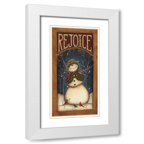 Rejoice White Modern Wood Framed Art Print with Double Matting by Lewis, Kim