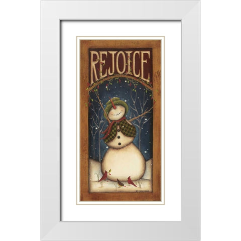 Rejoice White Modern Wood Framed Art Print with Double Matting by Lewis, Kim