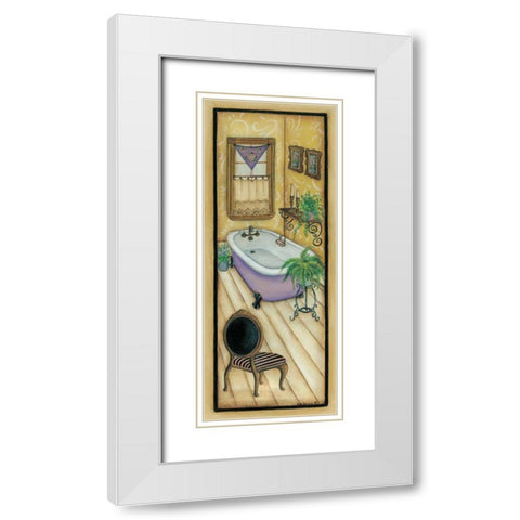 Purple Tub White Modern Wood Framed Art Print with Double Matting by Lewis, Kim