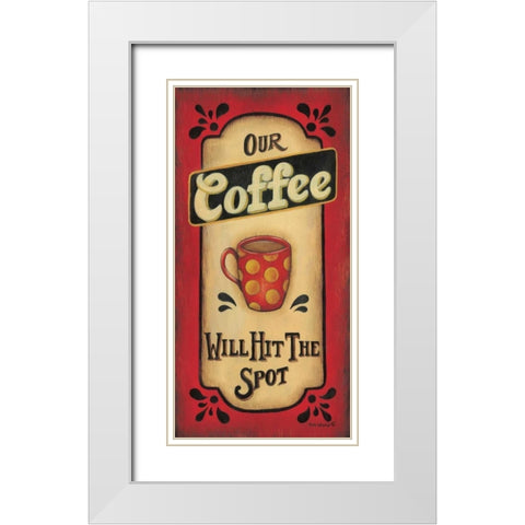 Our Coffee White Modern Wood Framed Art Print with Double Matting by Lewis, Kim