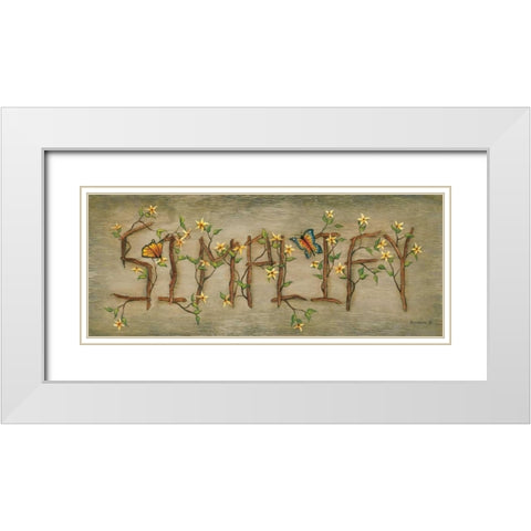 Simplify White Modern Wood Framed Art Print with Double Matting by Lewis, Kim