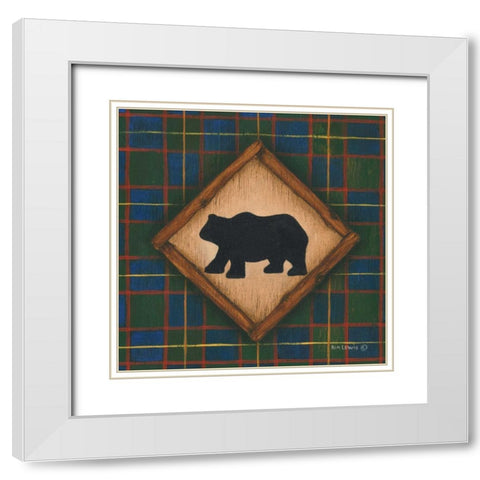 Bear White Modern Wood Framed Art Print with Double Matting by Lewis, Kim