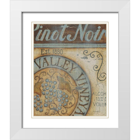 Valley Vineyard II White Modern Wood Framed Art Print with Double Matting by Lewis, Kim