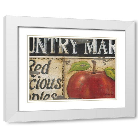Country Market White Modern Wood Framed Art Print with Double Matting by Lewis, Kim