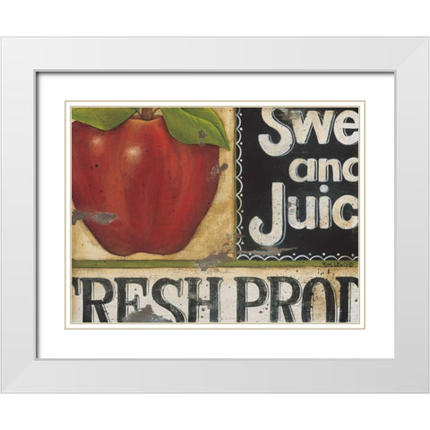 Sweet and Juicy White Modern Wood Framed Art Print with Double Matting by Lewis, Kim
