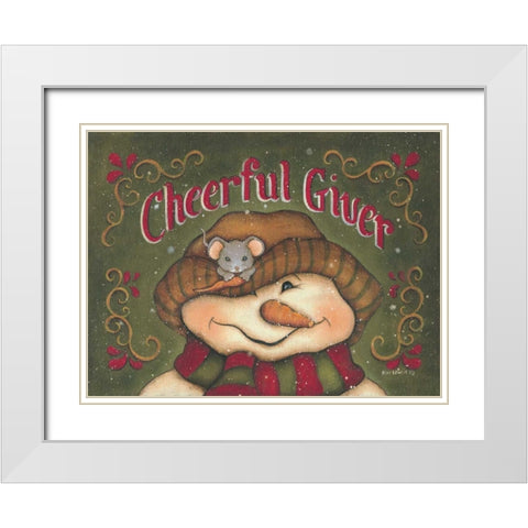 Cheerful Givers White Modern Wood Framed Art Print with Double Matting by Lewis, Kim