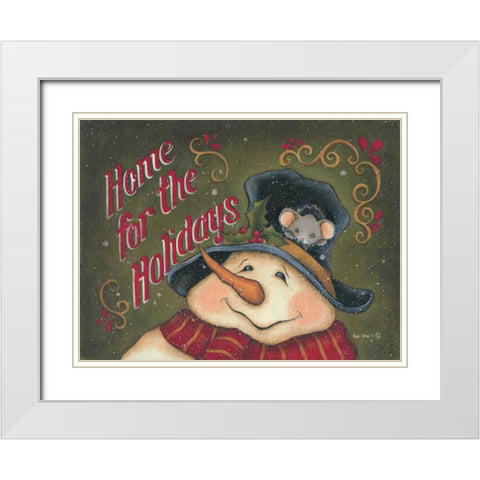 Home for the Holidays White Modern Wood Framed Art Print with Double Matting by Lewis, Kim