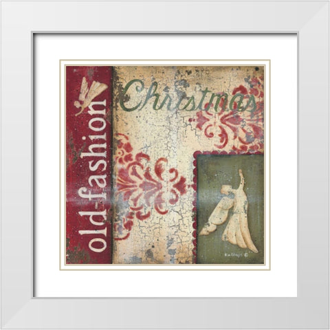 Old Fashioned Christmas White Modern Wood Framed Art Print with Double Matting by Lewis, Kim