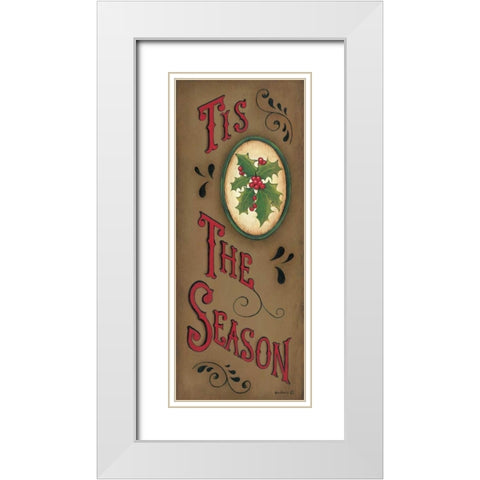Tis the Season White Modern Wood Framed Art Print with Double Matting by Lewis, Kim