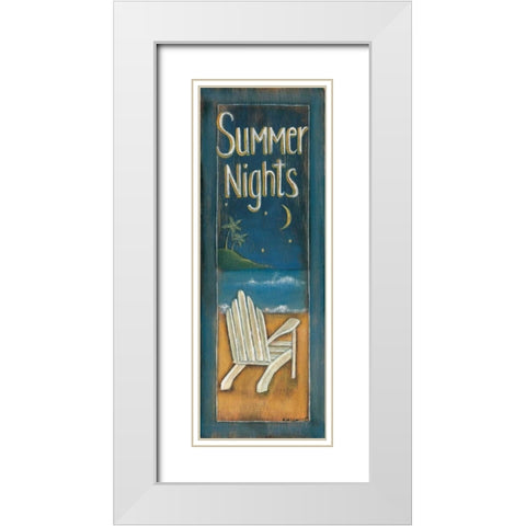 Summer Nights White Modern Wood Framed Art Print with Double Matting by Lewis, Kim