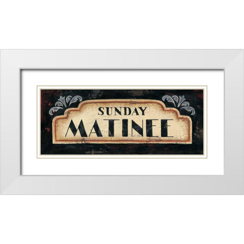 Matinee White Modern Wood Framed Art Print with Double Matting by Lewis, Kim