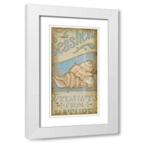 Treasures from Nature White Modern Wood Framed Art Print with Double Matting by Lewis, Kim