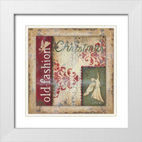 Christmas White Modern Wood Framed Art Print with Double Matting by Lewis, Kim