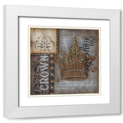 Crown White Modern Wood Framed Art Print with Double Matting by Lewis, Kim