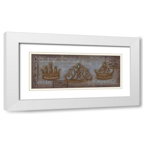 Circlet White Modern Wood Framed Art Print with Double Matting by Lewis, Kim