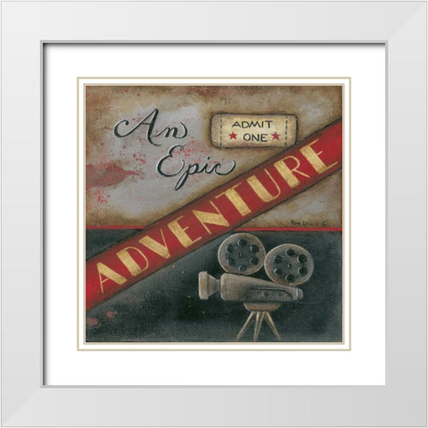 Epic White Modern Wood Framed Art Print with Double Matting by Lewis, Kim